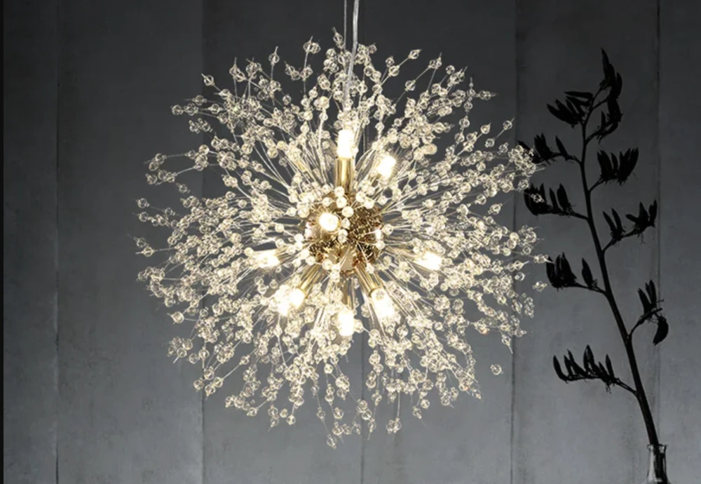 globe chandelier with crystals